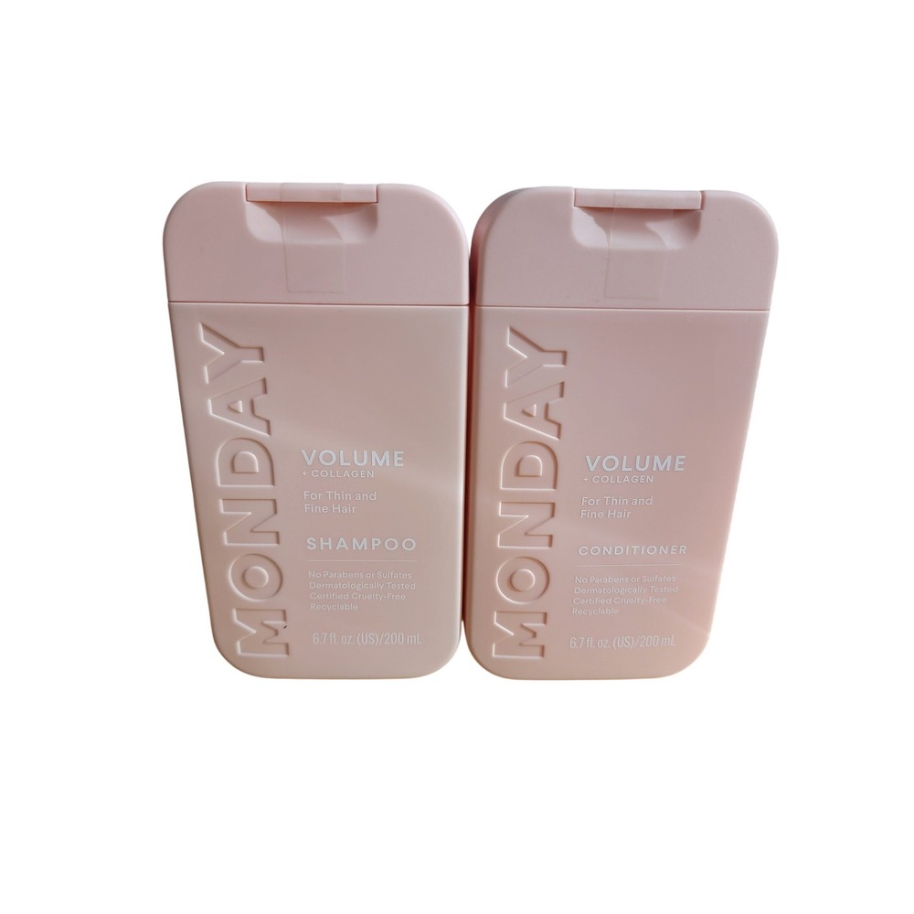 Monday Haircare Volume Shampoo and Conditioner Set Collagen Thin Fine Hair 6.7oz